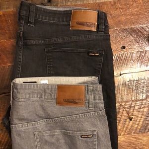Two pair Volcom Vorta jeans men’s